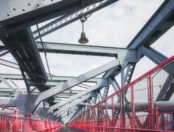 Мост Вильямсбург Соединяющий Манхэттен Бруклином Нью Йорк Сша — стоковое фото
