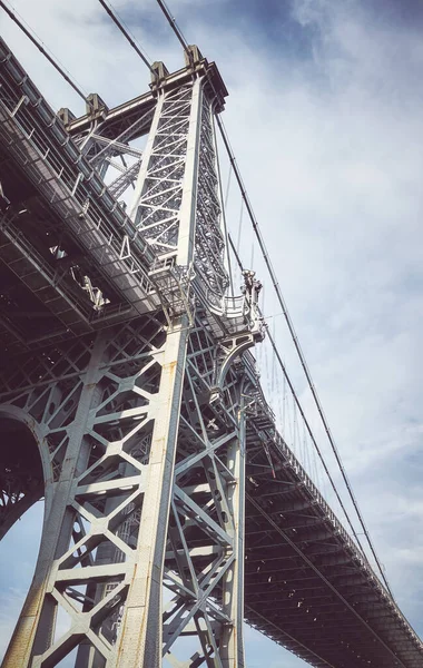 Foto Williamsburg Bridge Tonalité Couleur Appliquée New York États Unis — Photo