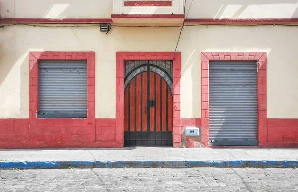 Vista Calle Fachada Edificio Antiguo Fondo Arquitectónico Riobamba Ecuador — Foto de Stock