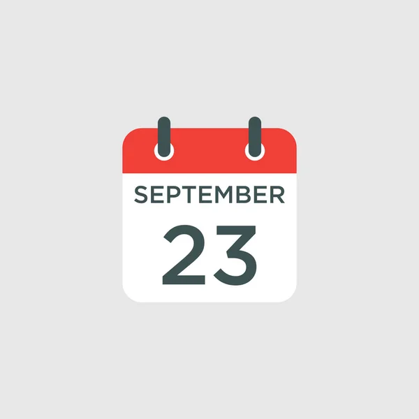 Kalender September Ikon Illustration Isolerad Vektor Tecken Symbol — Stock vektor
