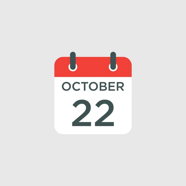 Kalendarz Październik Ikona Ilustracja Izolowane Wektor Znak Symbol — Wektor stockowy