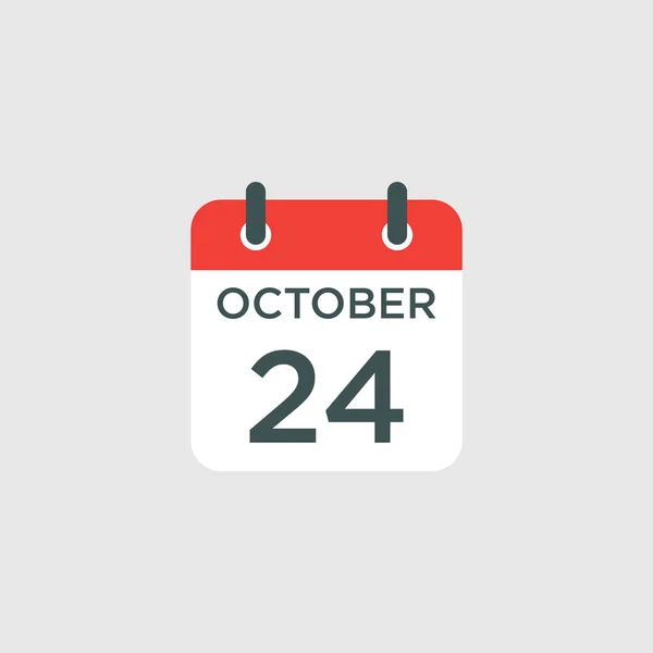 Kalendarz Październik Ikona Ilustracja Izolowane Wektor Znak Symbol — Wektor stockowy
