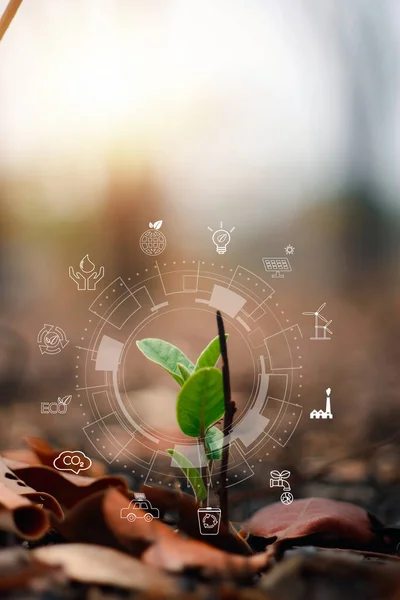 ESG icons concept circulating Society and Governance
