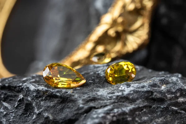 Natürlicher Saphir Edelstein Juwel Oder Edelstein Sammlung Vieler Natürlicher Edelsteine — Stockfoto