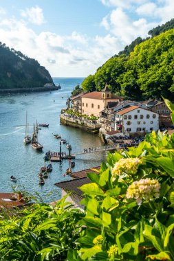 View from a viewpoint of the bay of Pasajes San Juan next to San Sebastian, Gipuzkoa, Spain