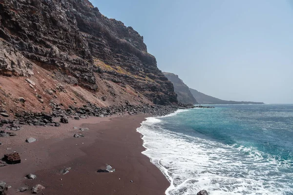 Verodal Beach Krásné Sopečné Kameny Pobřeží Ostrova Hierro Kanárské Ostrovy — Stock fotografie