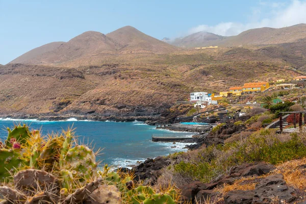 Hermosa Costa Del Pueblo Caleta Junto Mar Hierro Islas Canarias — Foto de Stock
