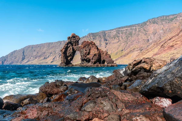 Turistická Ikona Ostrova Hierro Názvem Roque Bonanza Kanárské Ostrovy Španělsko — Stock fotografie