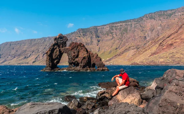Muž Roque Bonanza Ostrově Hierro Kanárské Ostrovy Španělsko — Stock fotografie