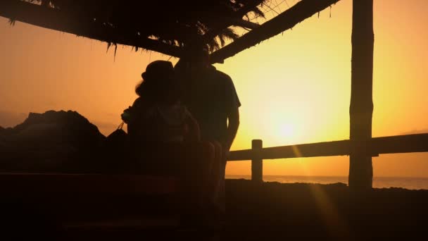 카나리아 엘히에 있는라마케 웅덩이에서 광경을 가족들 — 비디오