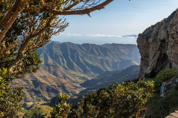 Vistas Montaña Desde Mirador Degollada Peraza Gomera Islas Canarias — Foto de Stock