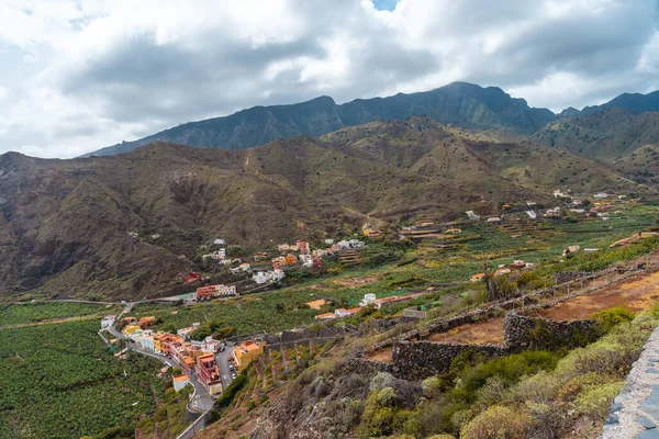 Vista Del Valle Pueblo Hermigua Norte Gomera Islas Canarias — Foto de Stock