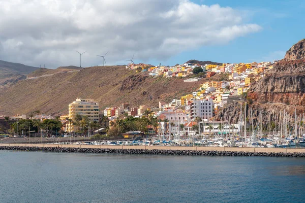 Άποψη Της Πόλης Και Λιμάνι Του San Sebastian Gomera Δει — Φωτογραφία Αρχείου