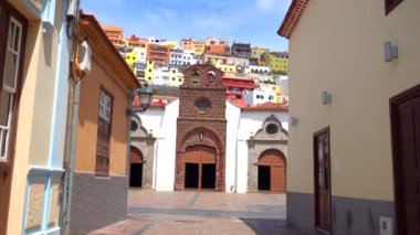 Iglesia De La Asuncion, San Sebastian de la Gomera, Kanarya Adaları, video 4k