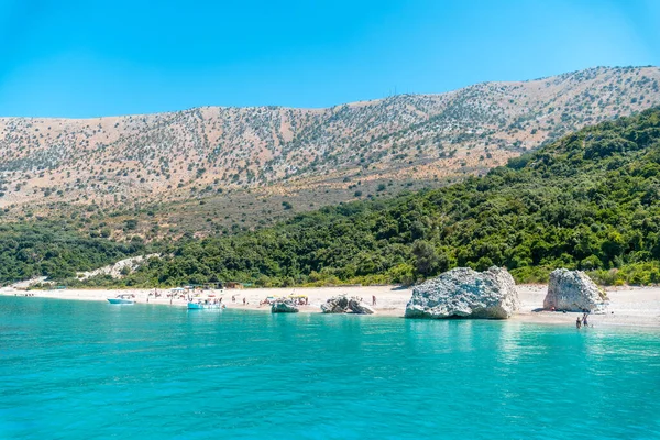 Παραντάις Παραλία Κρορέζα Κρορέζ Όπως Φαίνεται Από Σκάφος Στην Αλβανική — Φωτογραφία Αρχείου