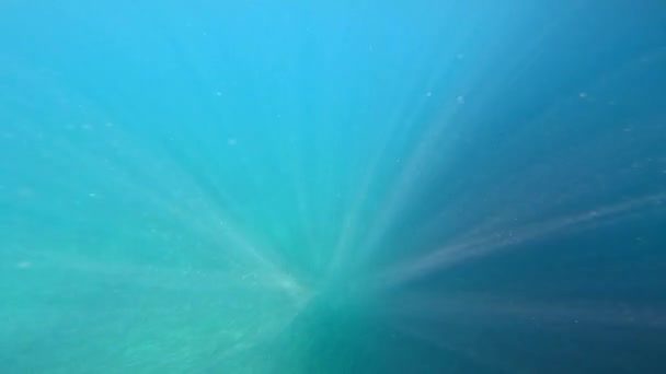 Water Shot Sun Rays Transparent Waters Kroreza Krorez Beach Albanian — Stock Video