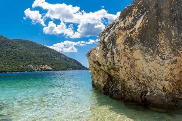 Beach Summer Paralia Mikros Gialos South Island Lefkada Greece — Stock Photo, Image