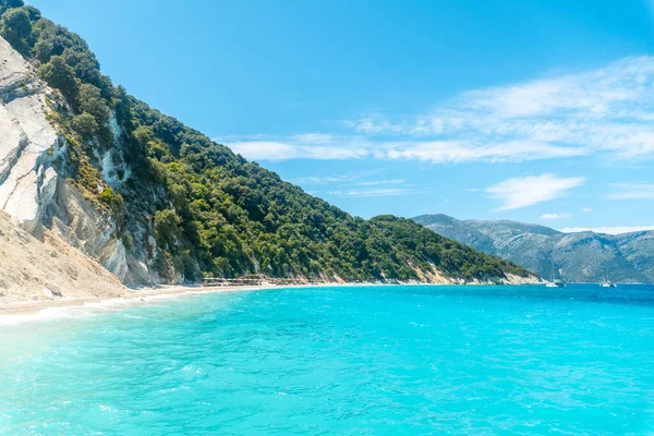 希腊地中海爱奥尼亚海伊萨卡岛或伊萨卡岛的吉达基海滩 — 图库照片