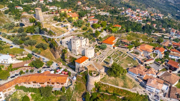 Вид Воздушного Дрона Замок Крудже Крепость Албания — стоковое фото