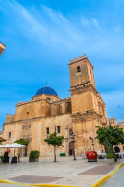 Elche şehrinde Santa Maria Bazilikası. İspanya