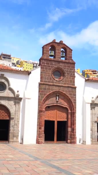 Iglesia Asuncion City San Sebastian Gomera Canary Islands — Stock Video