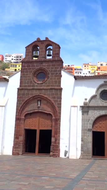 Iglesia Asuncion Staden San Sebastian Gomera Kanarieöarna — Stockvideo
