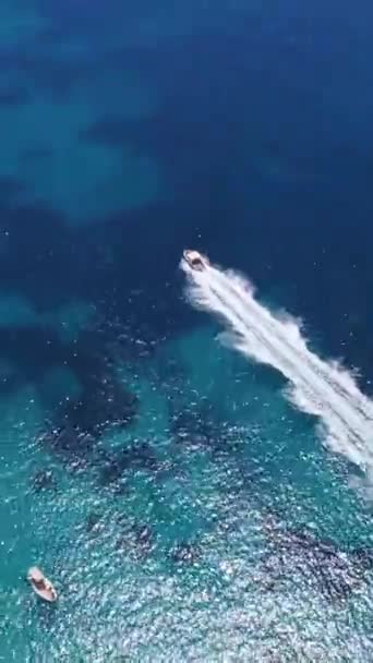 Vedere Drone Aeriene Plajei Paradisiace Din Kroreza Sau Krorez Riviera — Videoclip de stoc