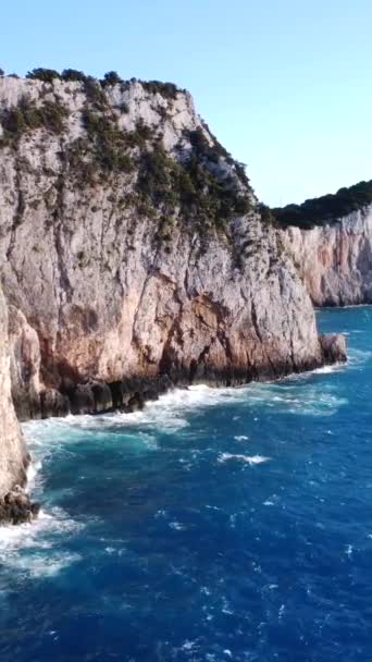希腊莱夫卡达岛南部地区的灯塔 Cape Ducato Lefkas — 图库视频影像