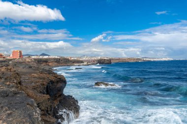 Bufadero de La Garita (Telde), Gran Canaria, Kanarya Adaları 'ndan sahil manzarası