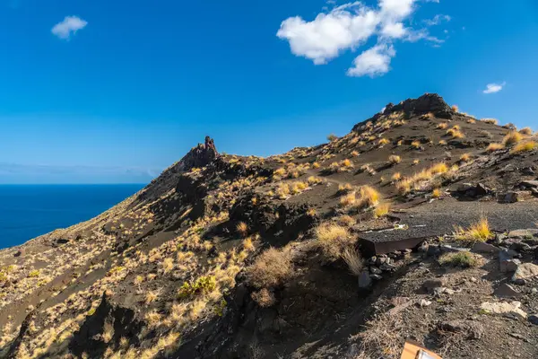 Agaete Sahilinde Kaya Oluşumu Roque Guayedra Gran Canaria — Stok fotoğraf