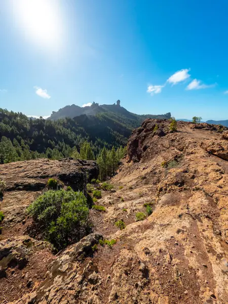 Gran Canaria, Kanarya Adaları 'ndaki Roque Nublo' ya bakış açısı