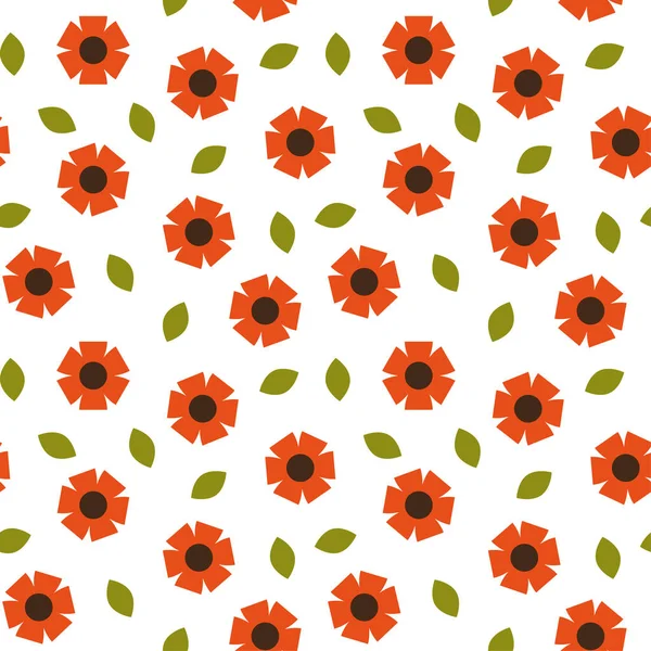 Mignon Motif Floral Simple Sans Couture Avec Minuscules Fleurs Pavot Illustration De Stock