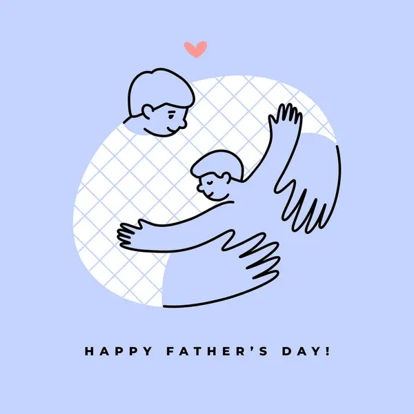 Happy Father Day Greeting Card Banner Design Graphic Illustration Father Royalty Free Stock Vektory