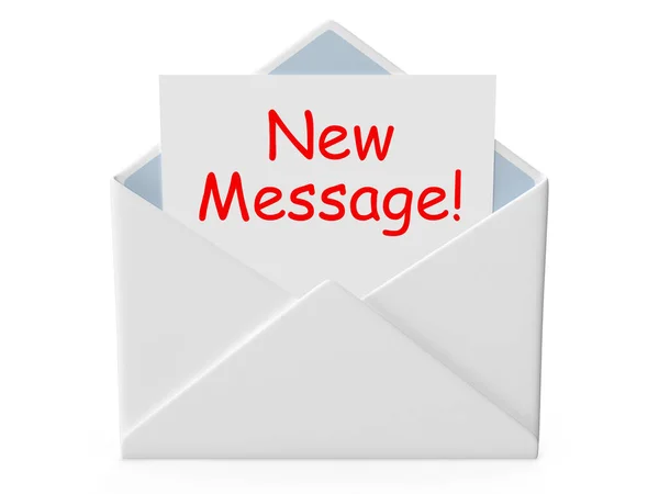 Envelope Branco Nova Mensagem Esta Uma Imagem Gerada Por Computador — Fotografia de Stock