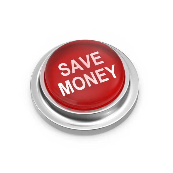 Money Button Rendered Computer Generated Image Isolated White — Stock Photo, Image