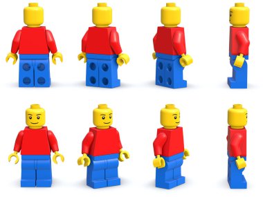 Plastik Adam Oyuncak Seti, bu 3 boyutlu oluşturulmuş bir bilgisayar görüntüsü. Beyazda izole edilmiş.