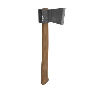 Old Axe, bu 3 boyutlu bir Bilgisayar Oluşturulmuş Resim. Beyazda İzole Edilmiş