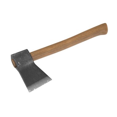 Old Axe, bu 3 boyutlu bir Bilgisayar Oluşturulmuş Resim. Beyazda İzole Edilmiş
