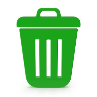 Yeşil Çöp Kutusu Simgesi
