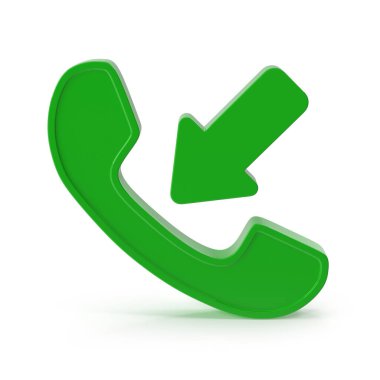 Ok ile gelen arama simgesi yeşil telefon