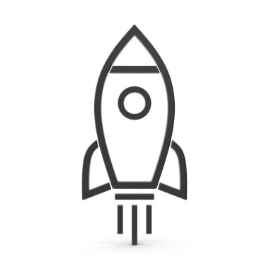 Başlangıç ve Yenilik için Roket Gemi Simgesi
