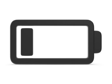 3d render of low battery icon