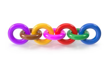 Interconnected rings a symbol of unity and collaboration