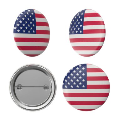 American Flag Badge Patriotic Pin