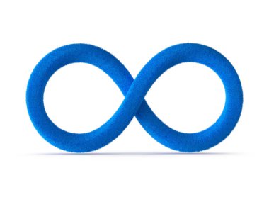 Blue Infinity Symbol in 3D