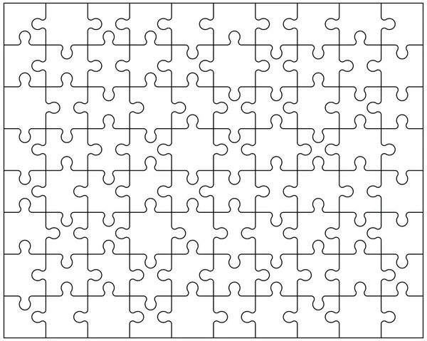 Illustration Des Großen Weißen Puzzles Einzelne Teile — Stockvektor