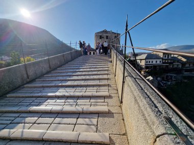 Mostar - Bosna-Hersek 'te meşhur bir köprüye sahip ikonik eski bir kasaba. Popüler turizm merkezi
