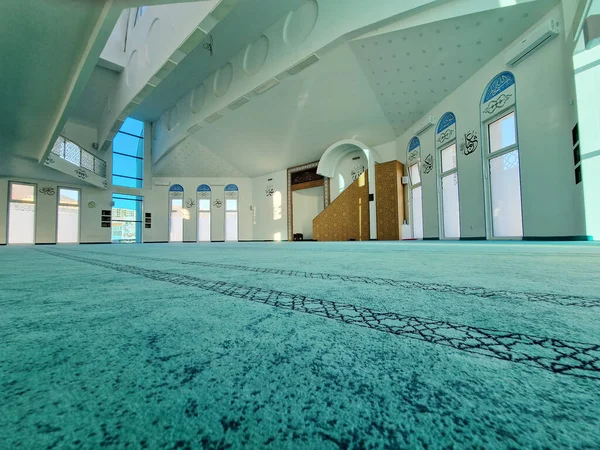Nowoczesny Meczet Vogosca Sarajewie Bośnia Hercegowina Wnętrze Zdjęcie Stockowe