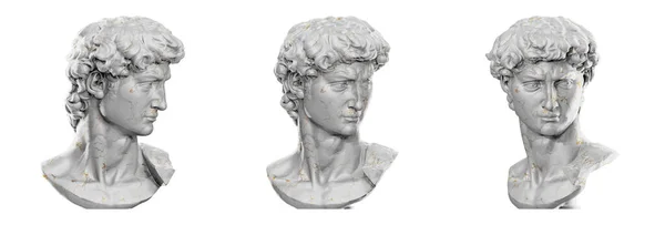 Рендеринг Скульптуры Головы Давида Михеланджело — стоковое фото