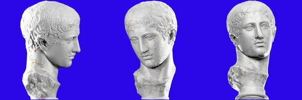 柏拉图雕像经典风格惊人的3D渲染 — 图库照片